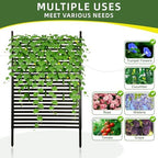 Metal Garden Trellis for Climbing Plants, 59 Inch Tall Fence Plant Support for Flower and Vegetable (35.5" W x 59" H) - Image 4