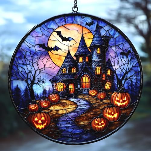 Gothic Halloween Castle Acrylic Suncatcher by AVAGAN