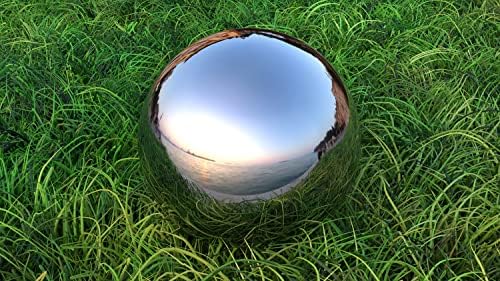 Lulu Decor, Silver Stainless Steel Gazing Mirror Ball Size 14 with Stand - Image 4