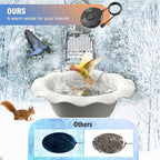 Bird Bath Heater for Outdoors in Winter, Birdbath Water Heater 120 W Pond De-Icer, Bird Bath Deicer Full-Covered Aluminum, Birdbath Heater Thermostatcally Controlled Auto Shut Off for Winter - Image 3