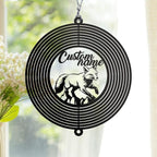 Personalized Fox Metal Wind Spinner, Custom Wildlife Hanging Yard Art, Woodland Outdoor Decor (Fox Garden Wind Spinner) - Image 3