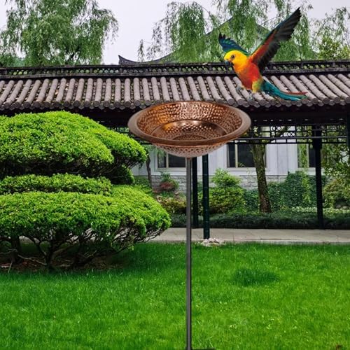 Decorative Bird Bath Bowl, Iron Copper - Image 3