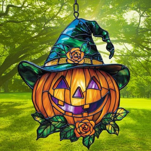Pumpkin Jack-o'-Lantern Acrylic Suncatcher - Image 3