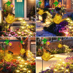 Solar Garden Lights Outdoor Decor, Hummingbird Watering Can Solar Lantern - Image 6