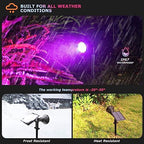 Color Changing Solar Spot Lights Outdoor, 21 LEDs Brightness Solar Pathway Lights Outdoor, IP67 Waterproof Exterior Solar Lights for House, 2-in-1 Solar Flood Lights Outdoor for Yard - Image 4