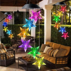 Hummingbird Solar Wind Chimes for Outside - Color Changing LED Outdoor Solar Lights Waterproof Windchimes, Home Garden Patio Yard Porch Decoration (Star) - Image 4
