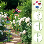 Bee Watering Station for Garden, Colorful Double-Flower Bee Bath - Image 4