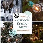 50 Foot Globe String Lights - White Wire - 50 G40 Clear 1.6 Inch Bulbs - Image 6