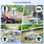 Antfraer 12W Solar Fountain Pump & Pond Filter Kit – Integrated Filtration System with 4 Nozzles, 6.6FT PVC Tubing Pond Filter for Outdoor Ponds, Gardens, Waterfalls, Fountains - Image 5