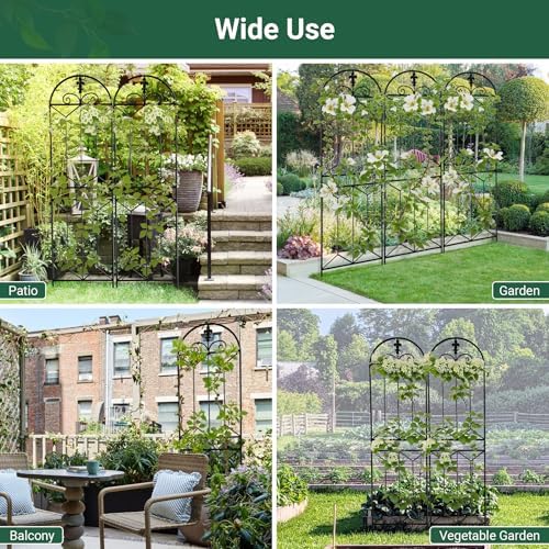 1 Pack Metal Garden Trellis Outdoor, 70.8" H x 19.5" W - Image 6