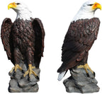 13" H x 24.4" L Standing Bald Eagle Garden Statue, Hand-Painted American Eagle Sculpture, Indoor & Outdoor Lawn Courtyard Decor, Patriotic Themed Decor,Brown - Image 5