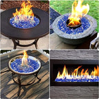 Mr. Fireglass 10 lb High Luster Fire Glass, 1/2 Inch Reflective Cobalt Blue - Image 6