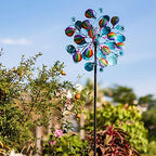 Solar Hot Air Balloon Wind Spinner Decor with LED Glass Ball - Image 5
