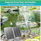 Antfraer 40W Solar Pond Filter with Water Pump, Pond Filter Box with Pond Filter Box, Pond Pump with 6.6ft Clear Tubing for Outdoor Pond Waterfall Garden Fountain Water Feature - Image 2