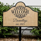 GiftsForYouNow Welcome Personalized Magnetic Yard Sign Set - Image 2