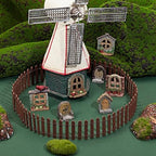 GORGECRAFT Miniature Fairy Garden Doors and Windows Resin Dollhouse Building Accessories Including Imitation Wood Door Window & Garden Fence for Micro Landscovere Decoration - Image 4