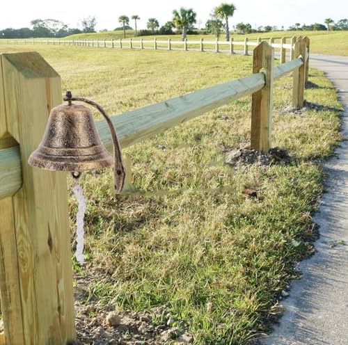 FOMIYES Vintage Cast Iron Wall-Mounted Doorbell Small Decorative Bell for Garden Porch Indoor Outdoor Use Pastoral Hanging Dinner Bell - Image 4