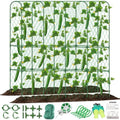 Cucumber Trellis for Raised Bed 5.4x5.5ft U-Shape Adjust Metal Garden Trellis for Climbing Plants Outdoor with Climbing Net Vegetable Arch Trellises Support Plant for Tomato Pea Fruit Squash Trellises by LifeisLuck