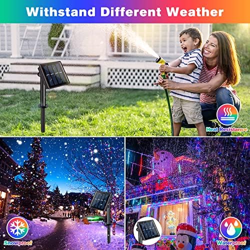 JMEXSUSS 4 Pack Solar Fairy Lights, Each 33ft 100 LED, Multicolored - Image 6