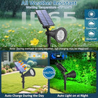 T-SUNUS Green Solar Landscape Spotlights 2 Pack IP65 Waterproof Garden Tree - Image 3