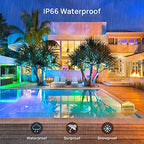 USTELLAR Smart WiFi LED Flood Lights Outdoor, RGB Color Changing Stage Landscape Lighting with APP Group Control, Timing, Alexa, Outdoor Uplights IP66 Spotlights for Christmas Halloween Party - Image 6