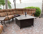 Hiland F-1108-FPT 42,000 BTU Aluminum Propane Fire Pit Inlaid, Large, Bronze - Image 4