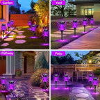 Purple Halloween Solar Lights Outdoor with Flickering Flame, 10 Pack - Image 2