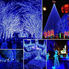 BHCLIGHT Solar String Lights Outdoor, 2Pack 144FT 400LED Fairy Lights, Blue - Image 6
