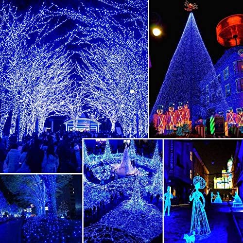 BHCLIGHT Solar String Lights Outdoor, 2Pack 144FT 400LED Fairy Lights, Blue - Image 6