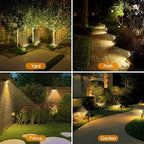 LANSOW Solar Spot Lights Outdoor IP67 Waterproof, 8 Pack/76 LED, Warm White - Image 5