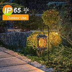 Asixxsix Solar Torch Light, Realistic Flickering Flame Effect Solar Lights Outdoor Extended Runtime Water Proof Flickering Flame for Pathway Yard Patio Decorations ( Light 91008A with Clips 2pcs) - Image 6