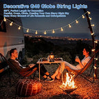 Bosceos Outdoor G40 LED Globe String Lights 25FT Shatterproof Waterproof - Image 4