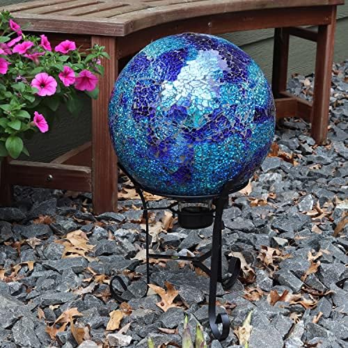 Sunnydaze 10" Mosaic Glass Gazing Ball for Garden, Globe for Outdoor Decor - Image 6