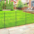 INJOPEXI Decorative Garden Fence 6 Panels 11.8ft(L)×30in(H) Garden Fences Outdoor with 6 Panels Rustproof Metal Wire No Dig Temporary Animal Barrier Fencing for Backyard Patio - Without Fence Gate by INJOPEXI
