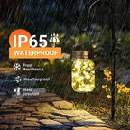 GIGALUMI Solar Mason Jar Lights, 12 Pack 30 Led String Fairy Lights - Image 6