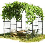 DoCred 88"H x 88"L Garden Arch Trellis, Garden Archway for Climbing Plants by DoCred