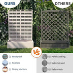 Garvee Metal Planter Box with Trellis, 70.1"x45"x15" Raised Garden Beds with Trellis for Climbing Plants Vegetables, Privacy Screen Planter Box with Drainage Holes for Patio Balcony, White - Image 5