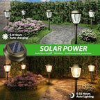 XMCOSY+ Solar Pathway Lights Outdoor 6 Pack, 2 Lighting Solar Garden Lights - Image 4