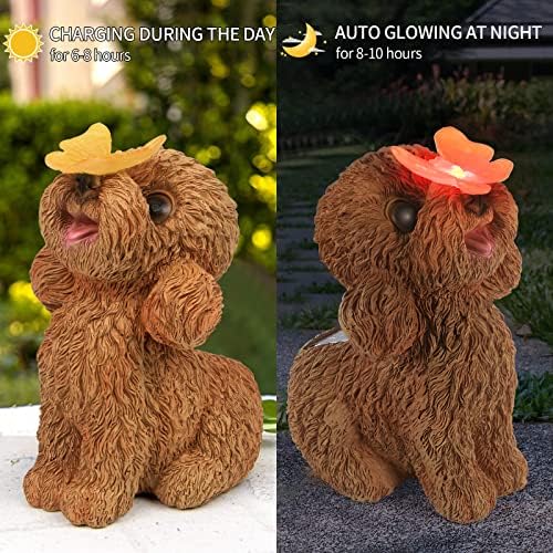 Dog Statues Outdoor Decor, Solar Lights Outdoor Statue Garden Decorations - Image 5