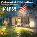 JEJOT Solar Spotlights Outdoor Waterproof with Focus Beam, 4 Pack - Image 5