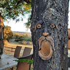 Tree Face Decor Bird Feeder Outdoor, Novelty Wild Resin Bird Feeder, Whimsical Old Man Tree Sculpture, Yard Art Garden Lawn Decoration - Image 6