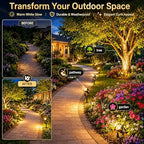 Plug and Play Low Voltage Landscape Lighting Kit, 6-Pack Wired Landscape Lights with Transformer, Warm White Waterproof Outdoor LED SpotLights for Yard, Garden, Pathway, Tree - Image 6