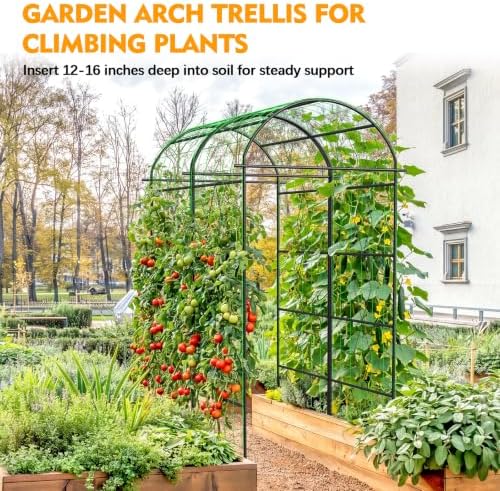 Garden Arch Trellis with Netting, Metal Garden Trellis for Climbing Plants - Image 2