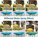 3.5W Outdoor Solar Garden Fountain with 6 Nozzles Floating Solar Fountain Pump for Bird Bath, Aquarium, Garden Fountain - Image 2