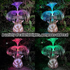 Solar Rabbit Garden Statues,Resin Rabbit Family Figurine with Welcome Card and 7-Color Changing Optical Fiber with Solar Lights, Lawn Decor Outdoor Statue for Patio,Balcony,Yard,Lawn - Image 6