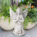Praying Angel Garden Statue – Outdoor Kneeling Angel Figurine for Yard, Patio, Memorial Decor, Resin Sculpture, Housewarming Ornament Present - Image 2