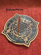 ARTIZANSTORE 10 Inch Brass Sundial | Verdigris Finish | Floral Theme | Outdoor Garden Decor | Analog Display | Battery Powered | Wall Mount | Large Round Design for Home & Office - Image 3