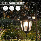 Dynaming 6 Pack Solar Hanging Lights Outdoor, Solar Powered Garden Decorative Lanterns with 6 x 38 Inch Shepherd Hooks, Waterproof Landscape Lighting for Lawn Patio Yard Pathway Driveway, Warm White - Image 5