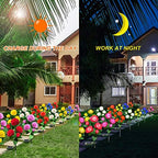 Solar Flower Lights Outdoor - Upgraded New Material Two Modes Realistic LED Solar Powered Waterproof Lights with 5 Roses, Solar Decorative Stake Lights for Garden (Pink, 2 Pack) - Image 4