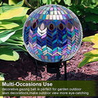 VCUTEKA Gazing Ball, 10" Glass Mosaic Gazing Balls for Garden Decor, Purple - Image 3